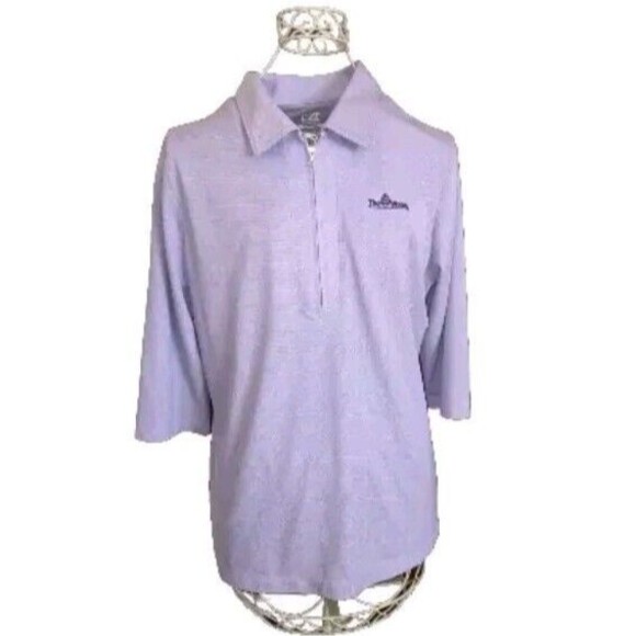 5/$25 EUC Sz XL 1/2 Zip Pullover Polo Golf Shirt Top Lavender CB DryTec - Picture 1 of 6